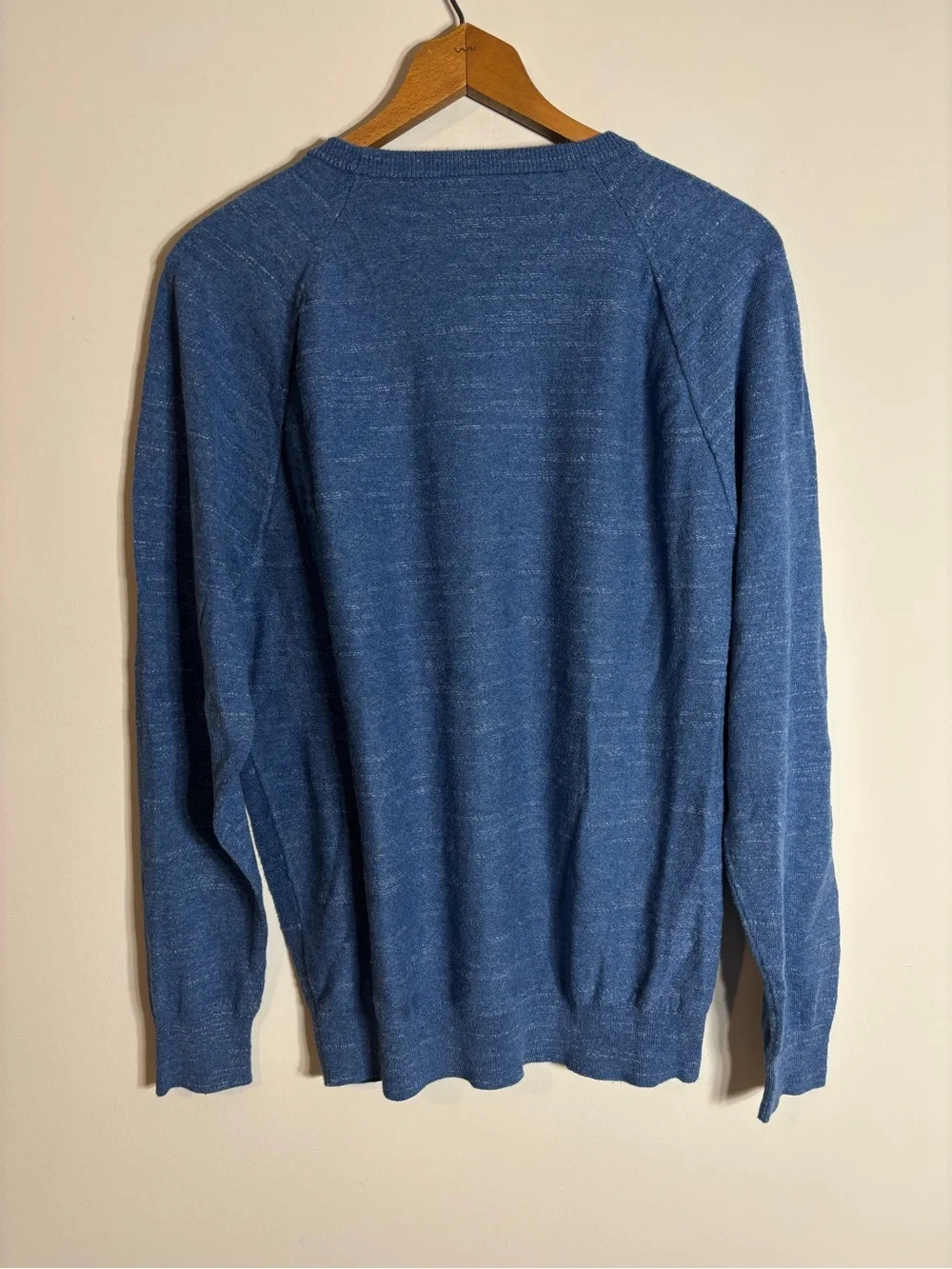 J. Crew Cotton Sweater Heathered Blue Large